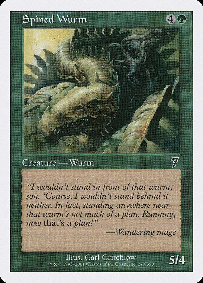 Spined Wurm [Seventh Edition] | Boutique FDB TCG