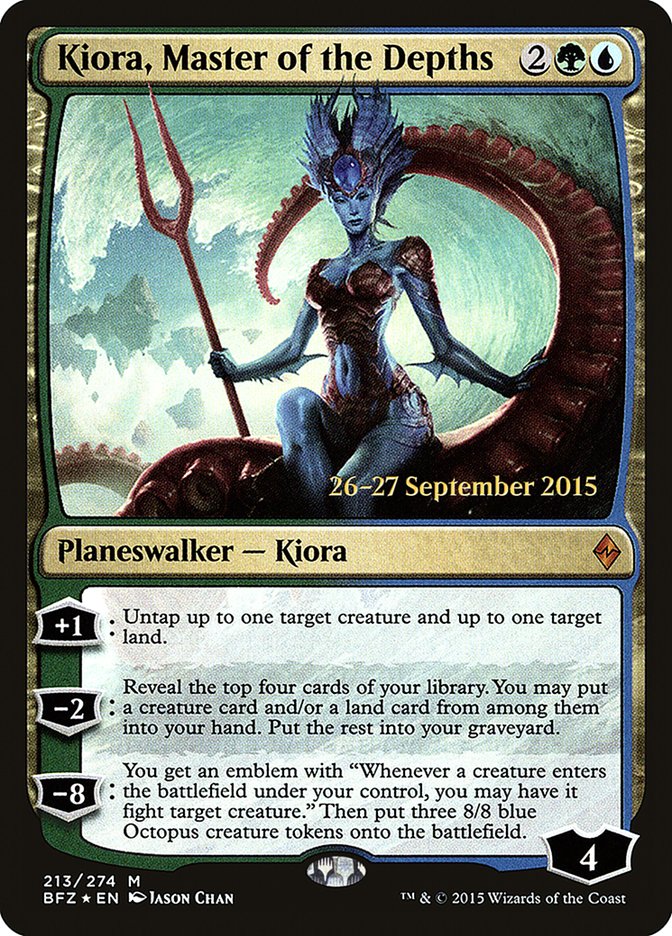 Kiora, Master of the Depths [Battle for Zendikar Prerelease Promos] | Boutique FDB TCG