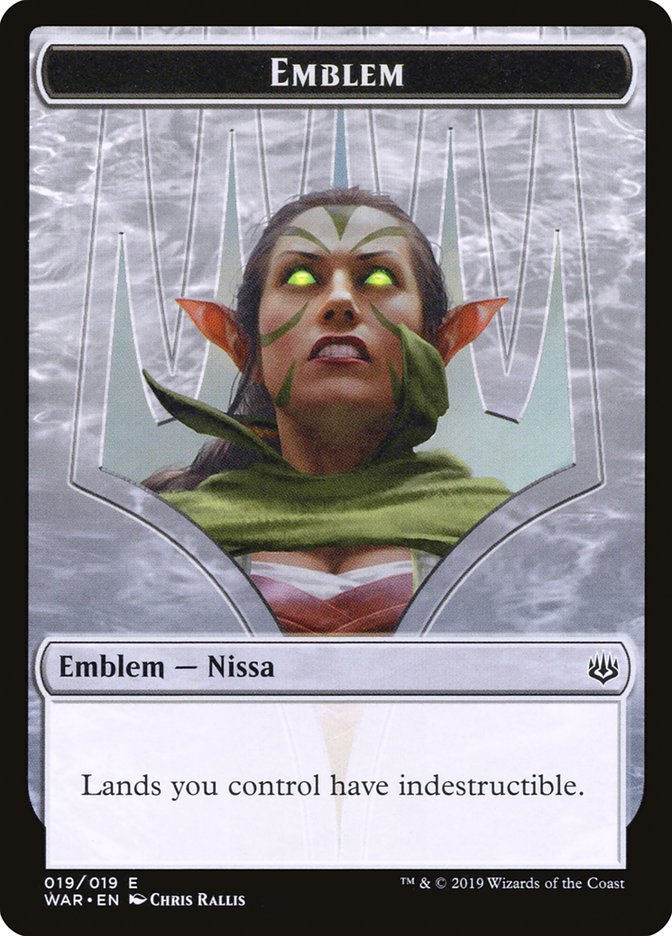 Nissa, Who Shakes the World Emblem [War of the Spark Tokens] | Boutique FDB TCG