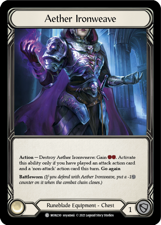 Aether Ironweave [MON230-CF] (Monarch)  1st Edition Cold Foil | Boutique FDB TCG