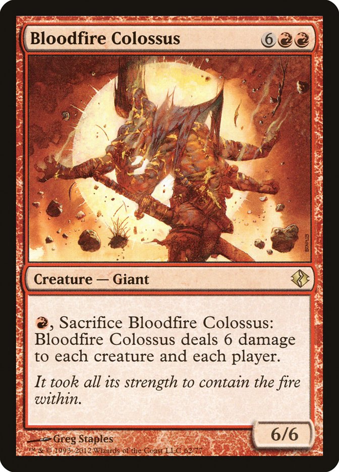 Bloodfire Colossus [Duel Decks: Venser vs. Koth] | Boutique FDB TCG