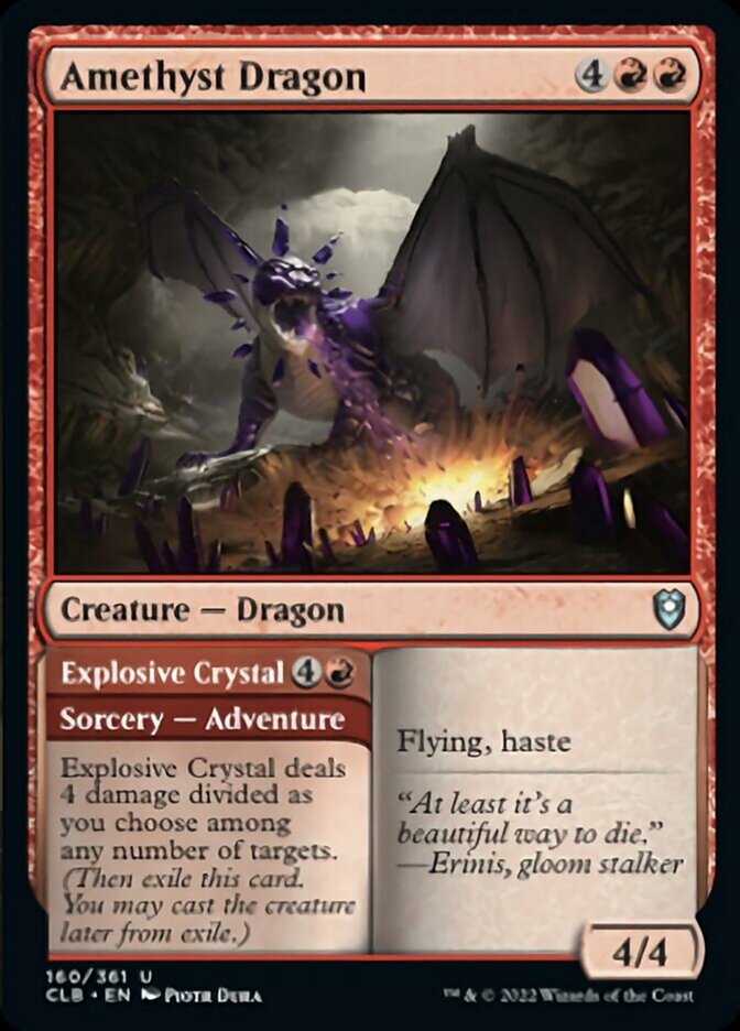 Amethyst Dragon // Explosive Crystal [Commander Legends: Battle for Baldur's Gate] | Boutique FDB TCG