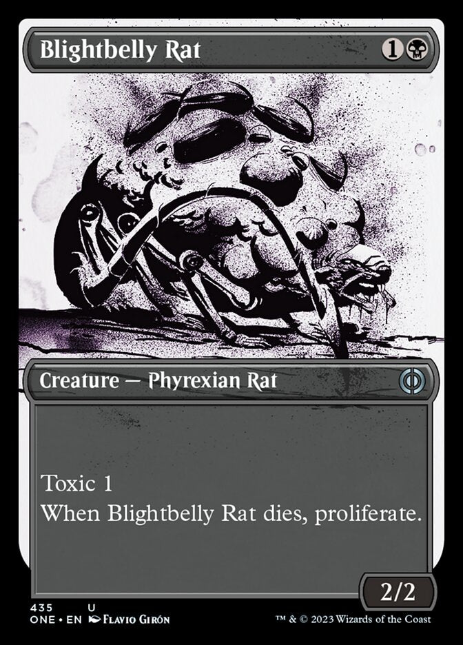 Blightbelly Rat (Showcase Ichor Step-and-Compleat Foil) [Phyrexia: All Will Be One] | Boutique FDB TCG