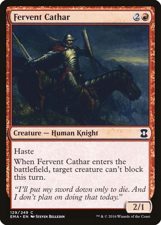 Fervent Cathar [Eternal Masters] | Boutique FDB TCG