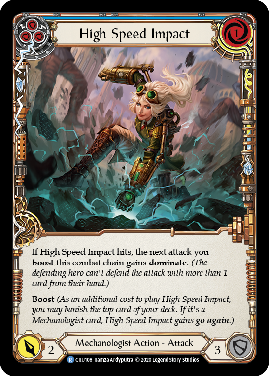 High Speed Impact (Blue) [CRU108] (Crucible of War)  1st Edition Normal | Boutique FDB TCG