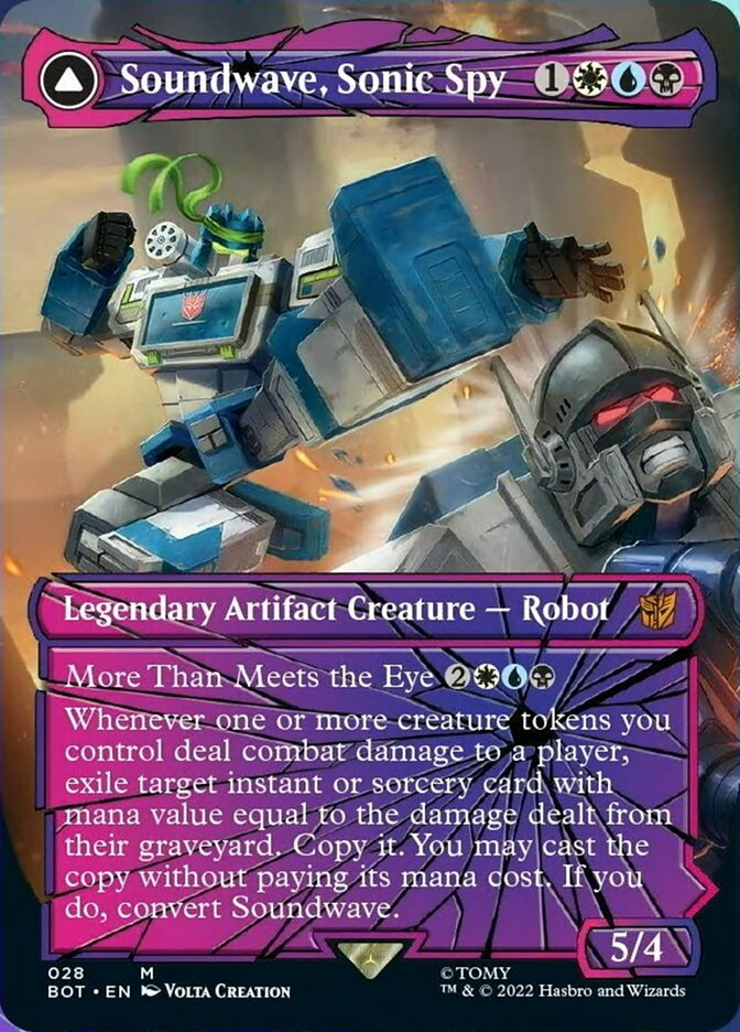 Soundwave, Sonic Spy // Soundwave, Superior Captain (Shattered Glass) [Transformers] | Boutique FDB TCG