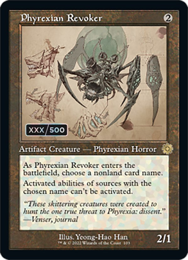 Phyrexian Revoker (Retro Schematic) (Serialized) [The Brothers' War Retro Artifacts] | Boutique FDB TCG