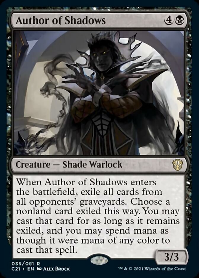 Author of Shadows [Commander 2021] | Boutique FDB TCG