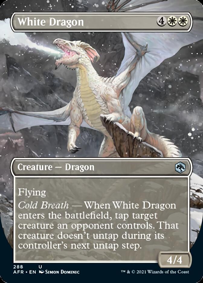 White Dragon (Borderless Alternate Art) [Dungeons & Dragons: Adventures in the Forgotten Realms] | Boutique FDB TCG