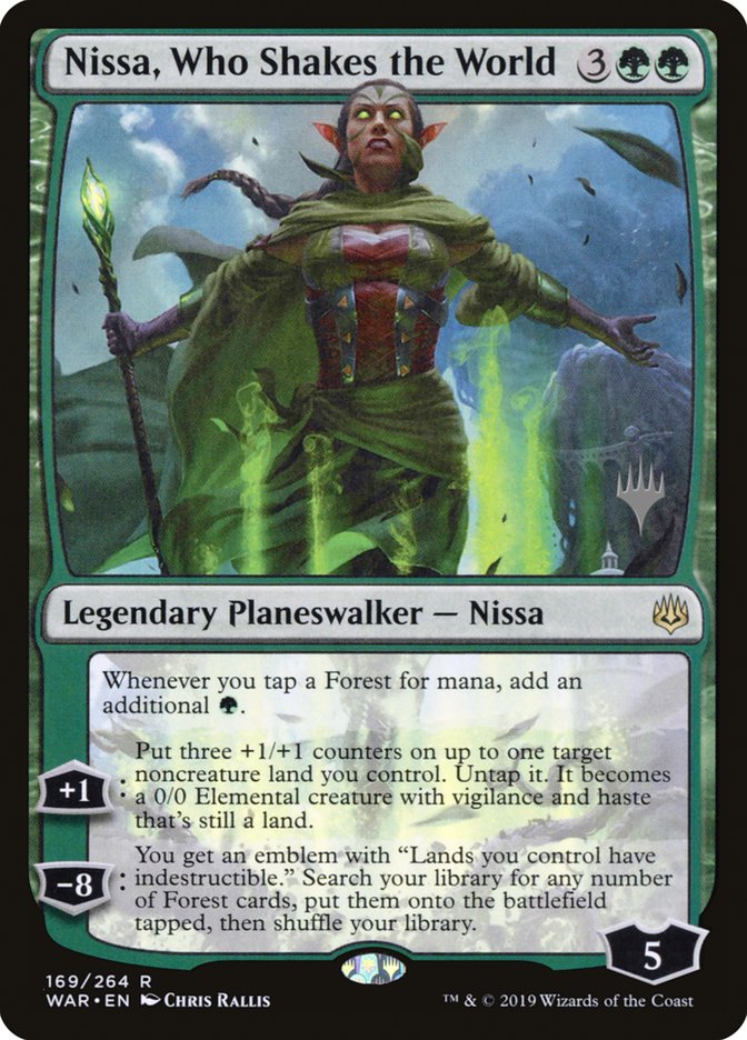 Nissa, Who Shakes the World (Promo Pack) [War of the Spark Promos] | Boutique FDB TCG