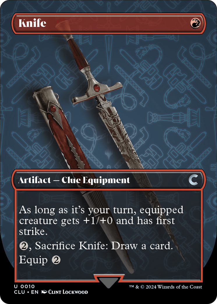 Knife (Borderless) [Ravnica: Clue Edition] | Boutique FDB TCG