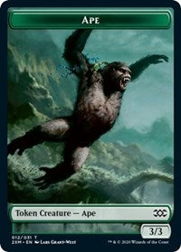 Ape // Beast Double-Sided Token [Double Masters Tokens] | Boutique FDB TCG