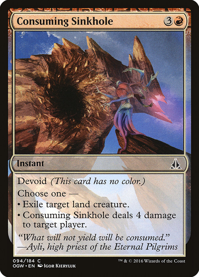 Consuming Sinkhole [Oath of the Gatewatch] | Boutique FDB TCG