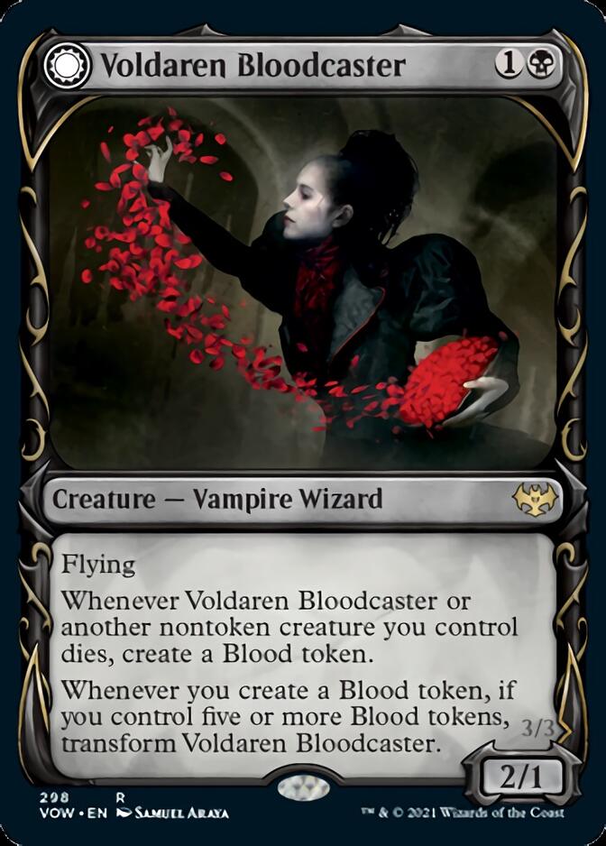 Voldaren Bloodcaster // Bloodbat Summoner (Showcase Fang Frame) [Innistrad: Crimson Vow] | Boutique FDB TCG