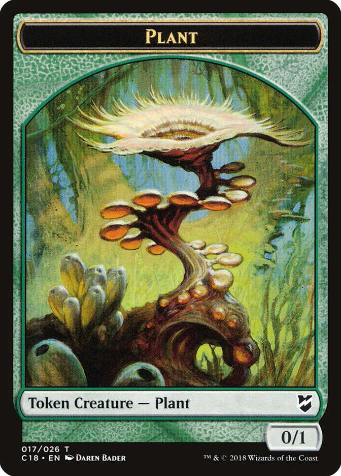 Cat Warrior // Plant Double-Sided Token [Commander 2018 Tokens] | Boutique FDB TCG