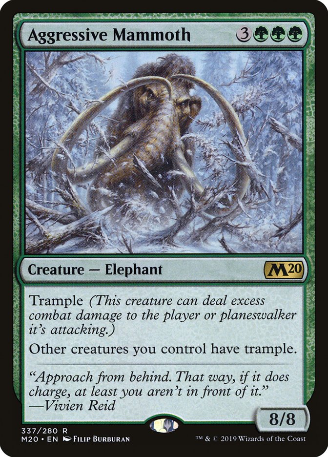 Aggressive Mammoth [Core Set 2020] | Boutique FDB TCG