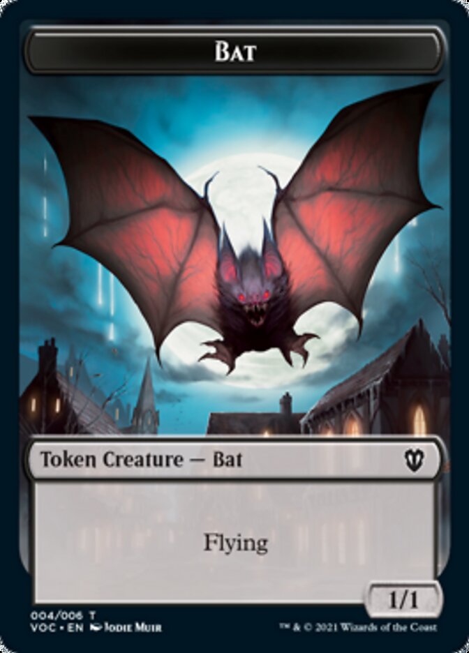 Blood // Bat Double-Sided Token [Innistrad: Crimson Vow Commander Tokens] | Boutique FDB TCG