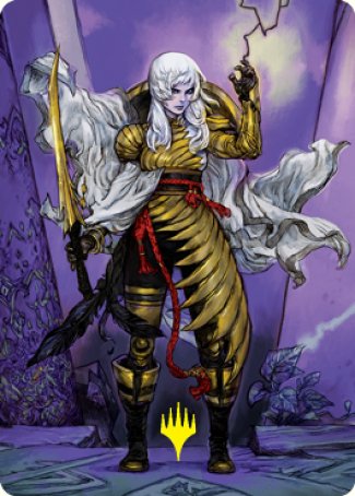 The Wandering Emperor 1 Art Card (Gold-Stamped Signature) [Kamigawa: Neon Dynasty Art Series] | Boutique FDB TCG