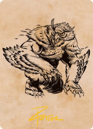 Owlbear (Showcase) Art Card (Gold-Stamped Signature) [Dungeons & Dragons: Adventures in the Forgotten Realms Art Series] | Boutique FDB TCG